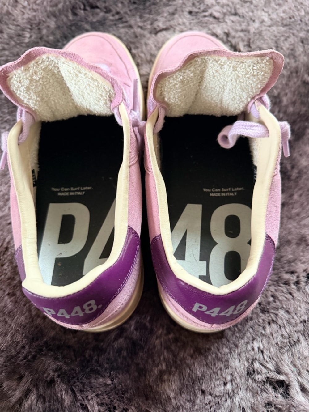 P448 purple Suede Sneakers - Picture 6 of 7